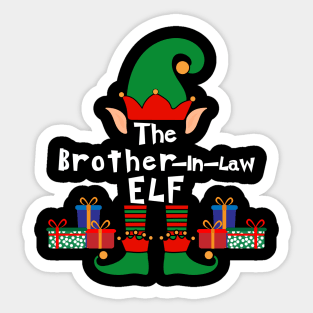 Funny Family Matching Christmas Brother-in-law Elf Sticker